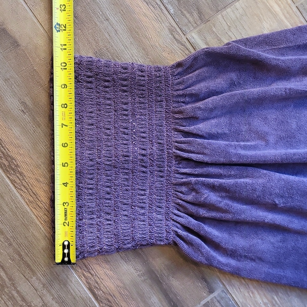 Rare Juicy Couture Purple Terry Cloth Ruffle Hem Pocket Detail Mini Dress, 0 - Picture 3 of 15